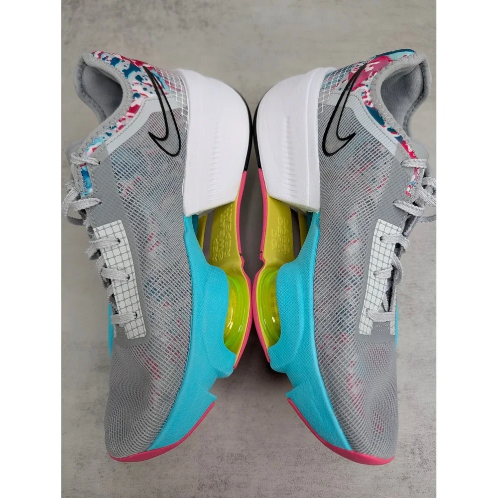 Nike SuperRep Cycle 2 Women's Gray Training Shoes US 7 Turquoise Pink CW2317-002
